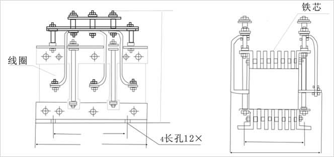 BP1頻敏變阻器外型及安裝尺寸圖